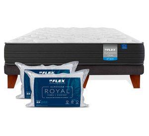 Cama europea Europedic Dual 2 plazas box base dividida + 2 almohada Royal