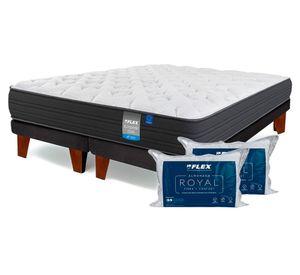 Cama europea Europedic Dual 2 plazas box base dividida + 2 almohada Royal