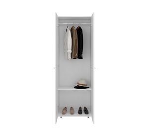 Clóset con colgador + módulo superior 3 puertas Dreams blanco 200x60x40.2 cm