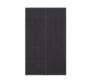 Clóset + módulo superior 7 puertas Dreams wengué 200x120x40.2 cm