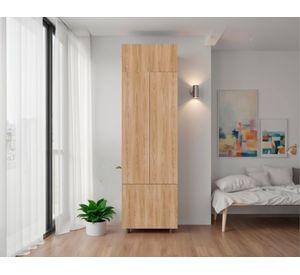 Clóset + módulo superior 4 puertas Dreams fresno europeo 200x60x40.2 cm