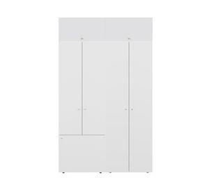 Clóset con colgador + módulo superior 7 puertas Dreams blanco 200x120x40.2 cm