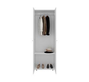 Clóset con colgador + módulo superior 7 puertas Dreams blanco 200x120x40.2 cm