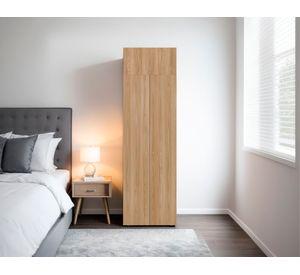Clóset con colgador + módulo superior 3 puertas Dreams fresno europeo 200x60x40.2 cm
