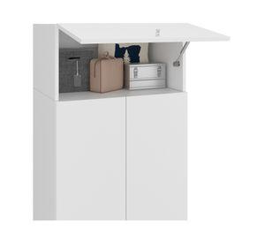 Clóset + módulo superior 6 puertas Dreams blanco 200x120x40.2 cm