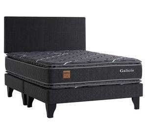 Cama europea Galicia 2 plazas base dividida 200 cm + respaldo