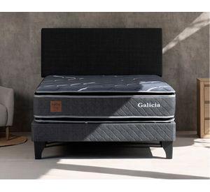 Cama europea Galicia 2 plazas base dividida 200 cm + respaldo