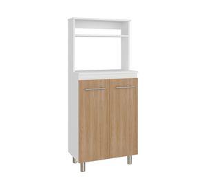 Mueble microondas Sedona blanco/fresno europeo 140x60x35.3 cm