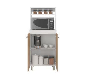 Mueble microondas Sedona blanco/fresno europeo 140x60x35.3 cm