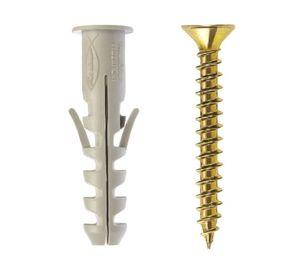 Tarugo nylon SA + tornillo 4 un.