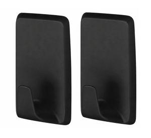 Gancho adhesivo Remo rectangular negro 2 un.