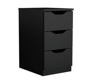Velador Americano negro 3 cajones