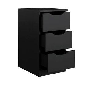 Velador Americano negro 3 cajones