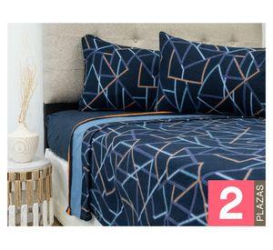 Juego sábanas Polar Estampada diseños 2 plazas microfibra