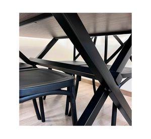 Juego de comedor 4 sillas Vermont retro 77x160x90 cm