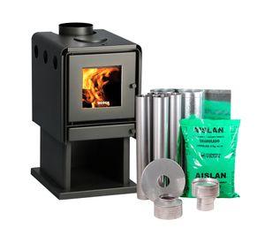 Pack estufa a leña Multibosca 350 7500W + kit de instalación