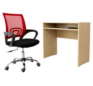 Combo oficina New York escritorio cartagena + silla rojo
