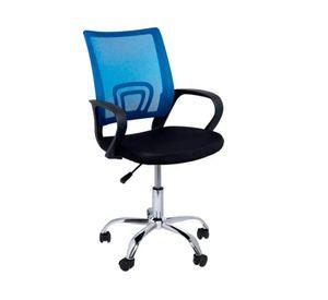 Combo oficina New York escritorio avellana + silla azul