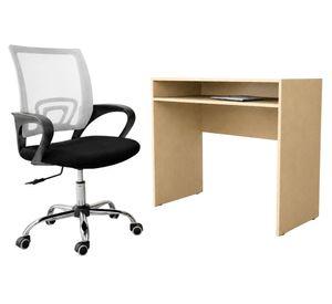Combo oficina New York escritorio cartagena + silla blanco