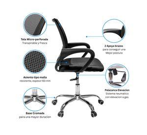 Combo oficina New York escritorio wengue + silla negro