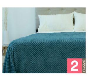 Frazada Jacquard chiporro azul 2 plazas