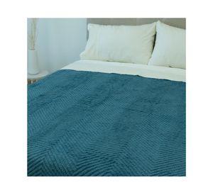 Frazada Jacquard chiporro azul 2 plazas