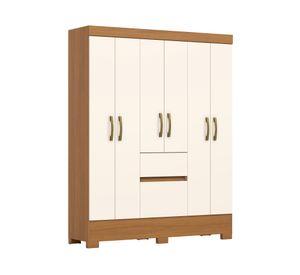 Clóset 6 puertas 2 cajones Amai off white café 180x141.5x39.5 cm