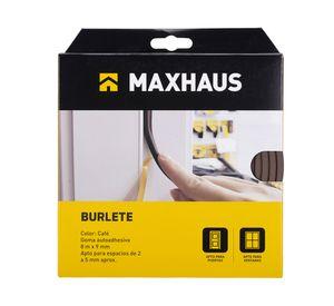 Burlete goma tipo P marrón 9 mm x 8 m