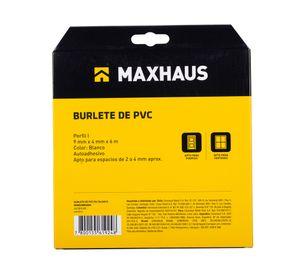Burlete PVC perfil I blanco 9x4 mm x 6 m