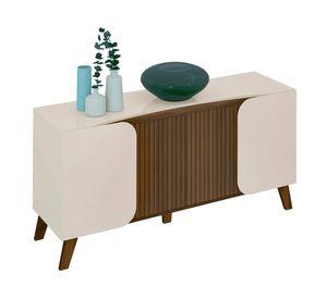 Buffet Elegance off white pino 2 repisas 77x160x46.8 cm