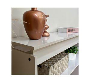 Arrimo aparador rectangular Creta 78.5x100x30 cm off white
