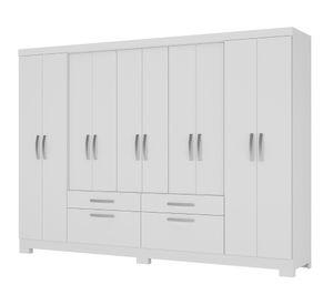 Clóset 10 puertas 2 cajones 2 zapateras Viena blanco