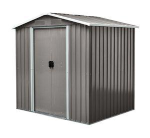 Bodega de jardín SD-YX56 2.5 m2 gris claro 184x194x131 cm