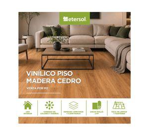 Linóleo piso muro Eterflex cedro 1.2 mm x 200 cm 1 m2