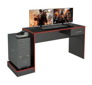 Escritorio Gamer negro rojo 1 caj贸n