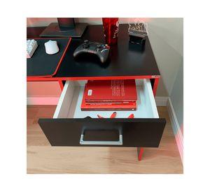 Escritorio Gamer negro rojo 1 caj贸n
