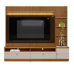 Home TV 75" Ouro TTV 2 cajones 1 puerta nature off white