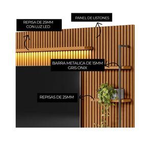 Home TV 75" Ouro TTV 2 cajones 2 puertas nature off white
