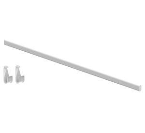 Barra clóset metal 2 ganchos para módulo 90 cm blanco