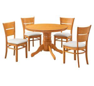 Juego comedor 4 sillas Juliette caramelo 74x106 cm