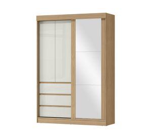 Clóset espejo 3 puertas Bagda castaño 232.5x160x55.9 cm