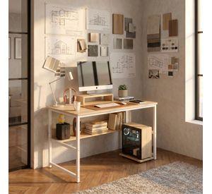 Escritorio Con Elevador De Monitor Y Organizadores 100x50x72 Arce