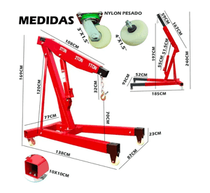 Tecle Grua Pluma Hidraulico 3 Toneladas Desmontable Auto
