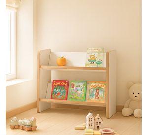Biblioteca Librero Infantil 2 Niveles Estante 57x43x26cm Blanco 2 Niveles