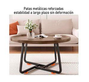 Juego De 2 Mesas De Centro Living Redonda Madera 70 50cm