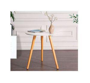 Mesa Auxiliar Redonda Mesa Lateral Centro De Madera Living