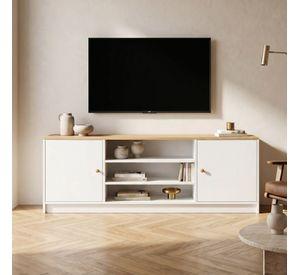 Rack Tv 140x29x54cm 3 Cajones 2 Puerta Melamina Homer Design