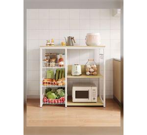 Estante Para Cocina Porta Microonda 80x80x35cm Multiuso Blanco