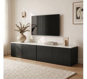 Rack Tv 80x40x30cm 2 Puerta Melamina Combinable Por Varios