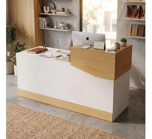 Escritorio Caja Registradora Mueble Para Recepción 140cm Marrón
